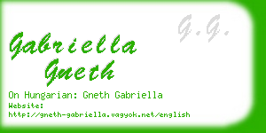 gabriella gneth business card